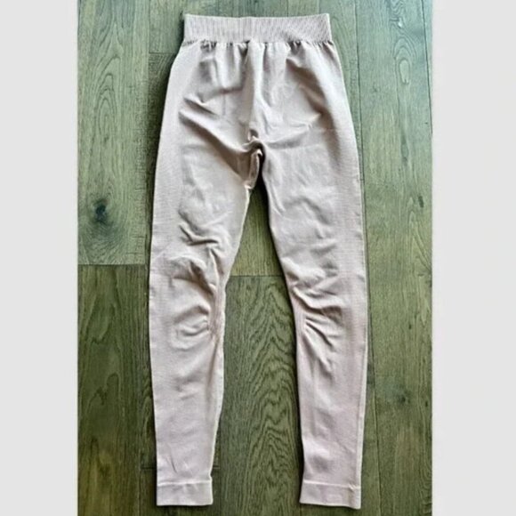 Organic Basics Recycled High-Waist Leggings Size XS-S Pink Beige Sustainable - Picture 7 of 9